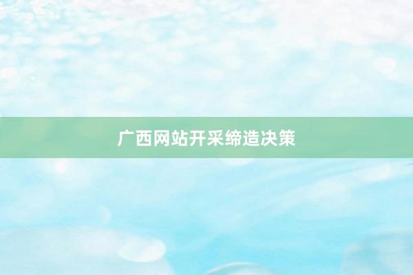 广西网站开采缔造决策